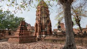 Ancient Stupas in the Temple, Thailand